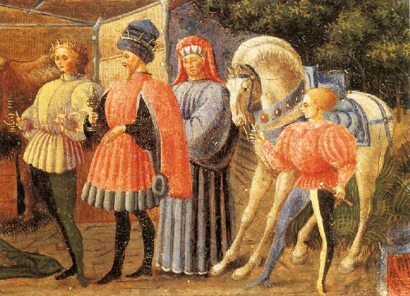 UCCELLO, Paolo Adoration of the Magi (Quarate predella, detail) qt Germany oil painting art